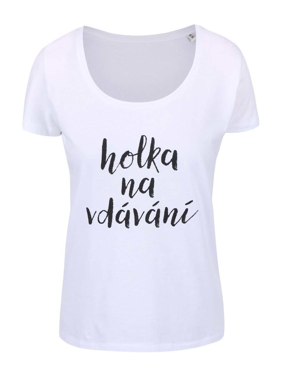 Bílé dámské tričko ZOOT Originál Holka na vdávání