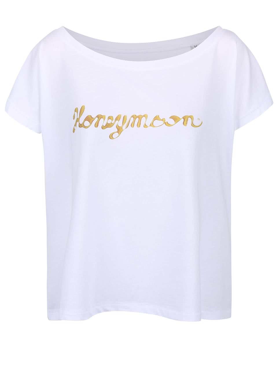 Bílé dámské volnější tričko ZOOT Originál Honeymoon
