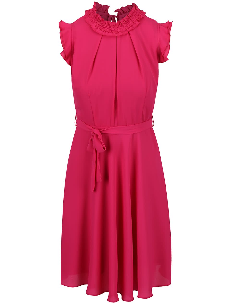 Růžové šaty s volánky Dorothy Perkins