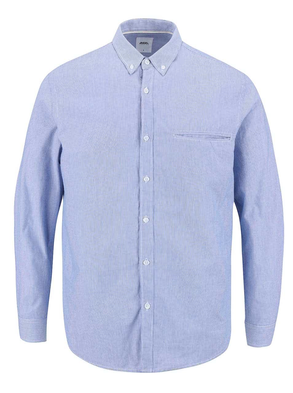 Světle modrá pruhovaná košile Burton Menswear London