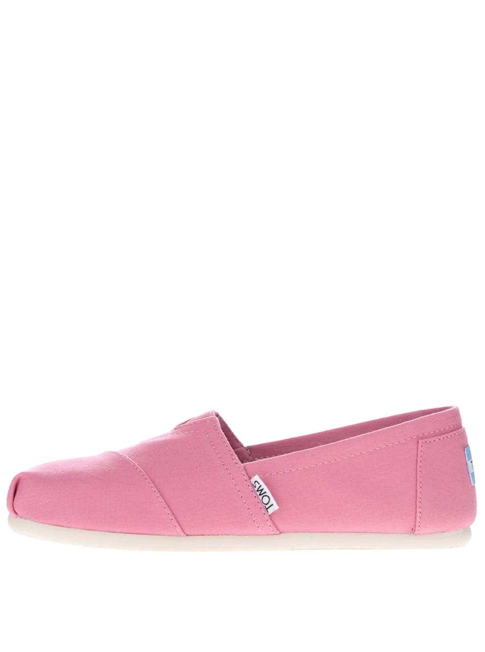 Světle růžové dámské loafers Toms