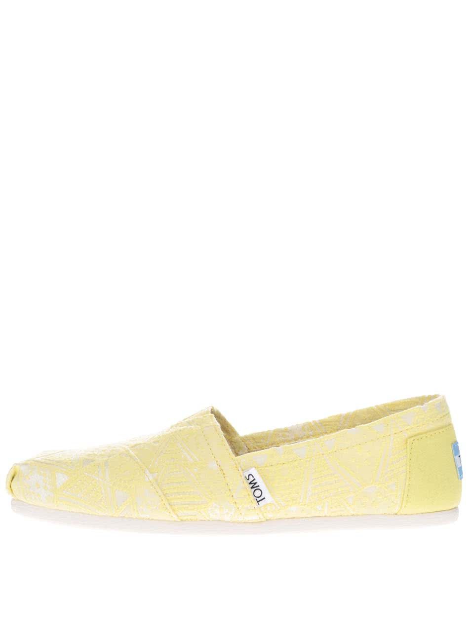 Neonově žluté dámské loafers Toms