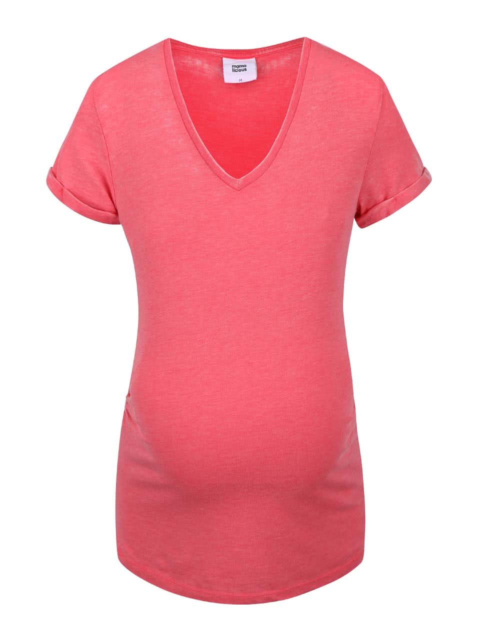 Korálové těhotenské tričko Mama.licious Japo