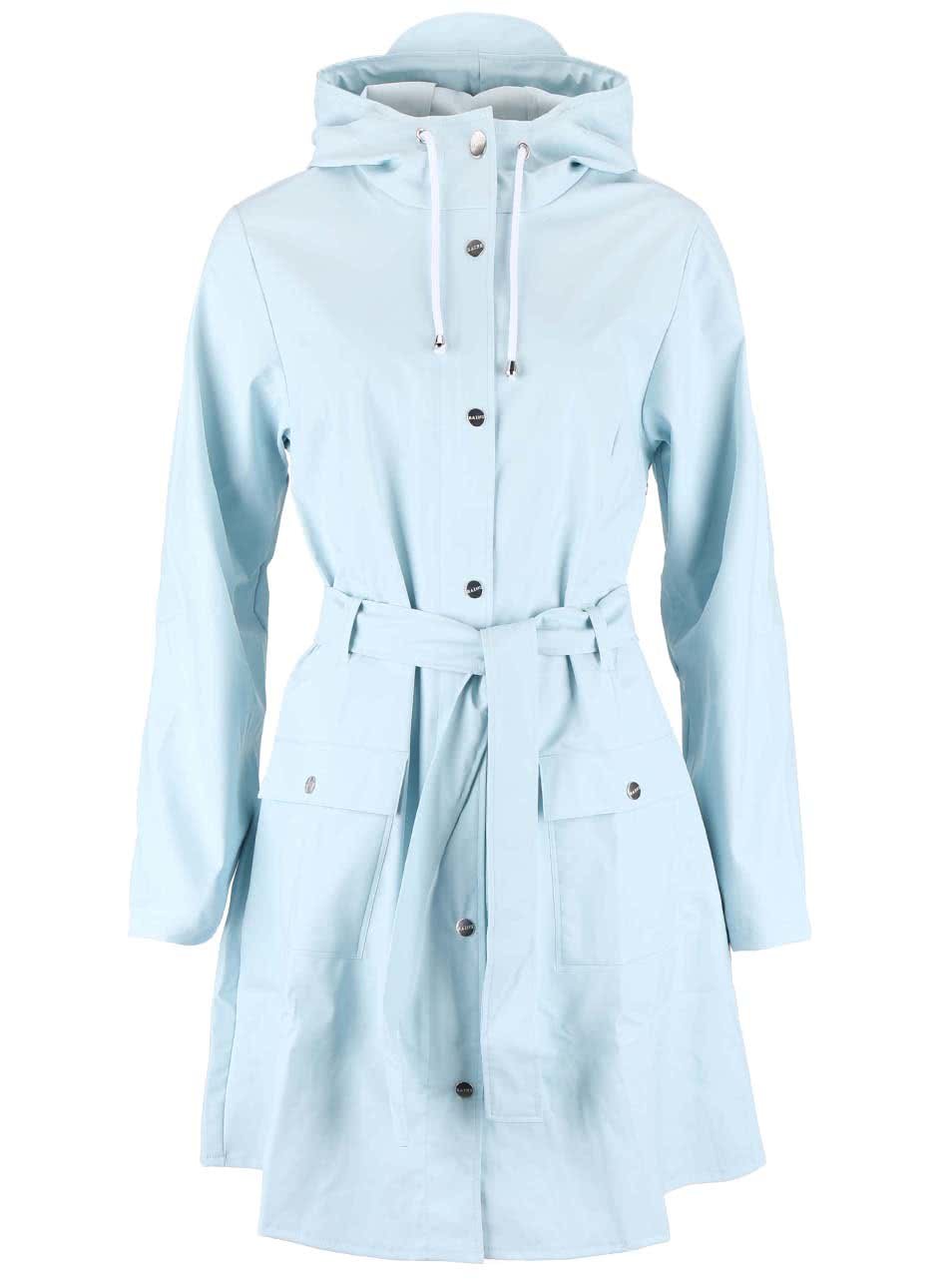 Světle modrý dámský nepromokavý kabát RAINS