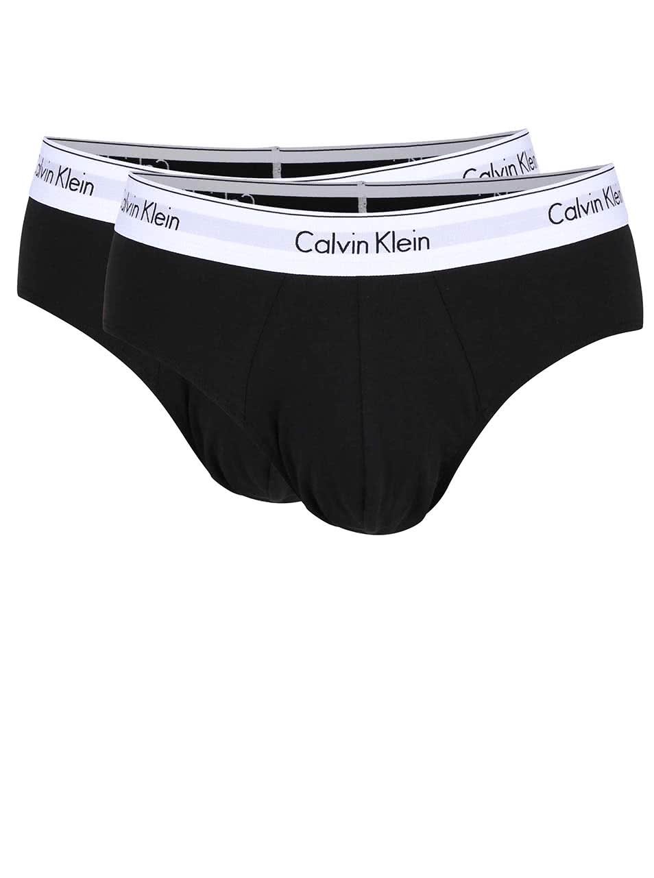 Sada dvou slipů v černé barvě Calvin Klein