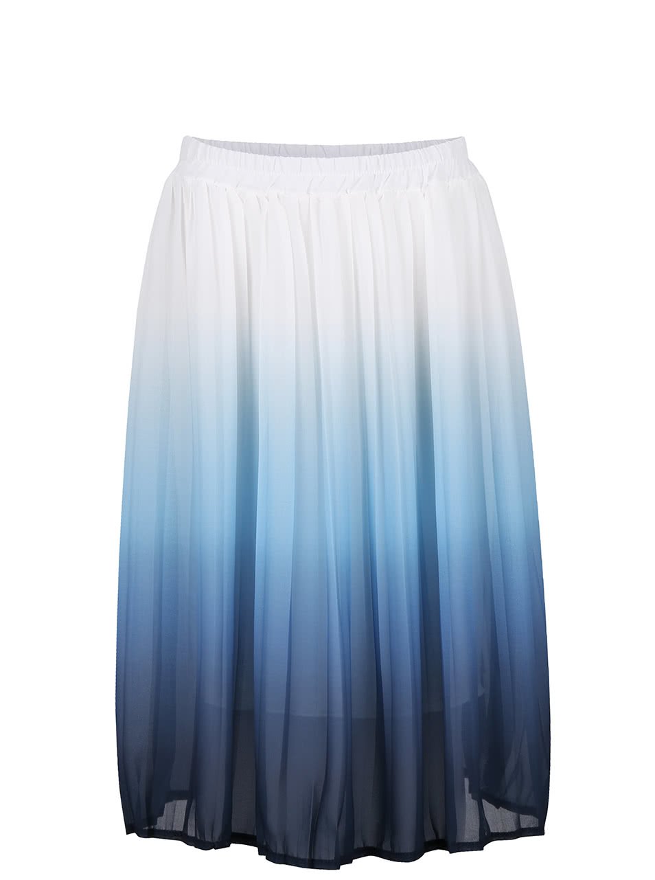 Bílo-modrá skládaná sukně s ombré efektem Alchymi Erica