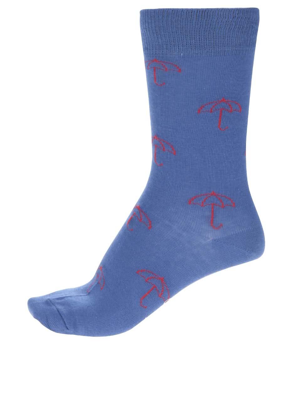 Modré dámské ponožky Happy Socks Umbrella