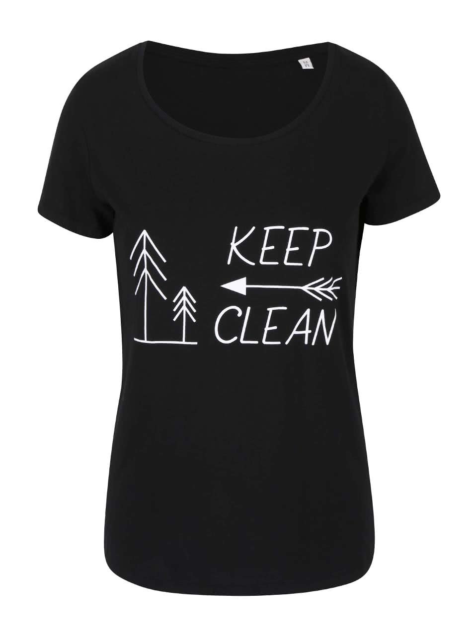 "Dobré" černé dámské tričko KEEPItCLEAN