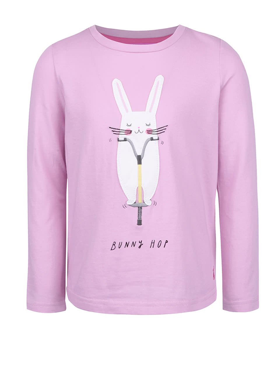 Růžové holčičí tričko s potiskem králíka Tom Joule Ava