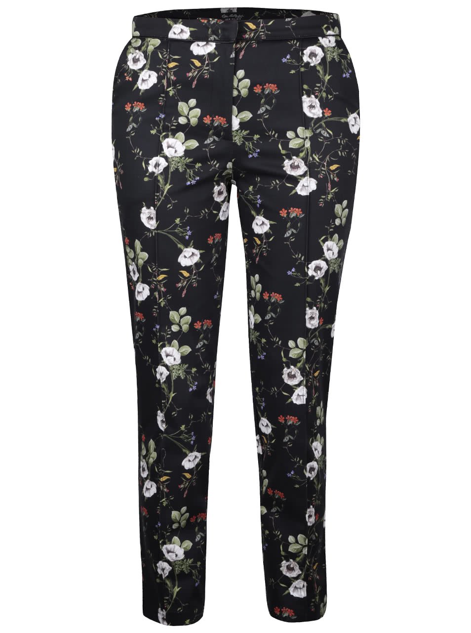Černé květinové kalhoty Miss Selfridge