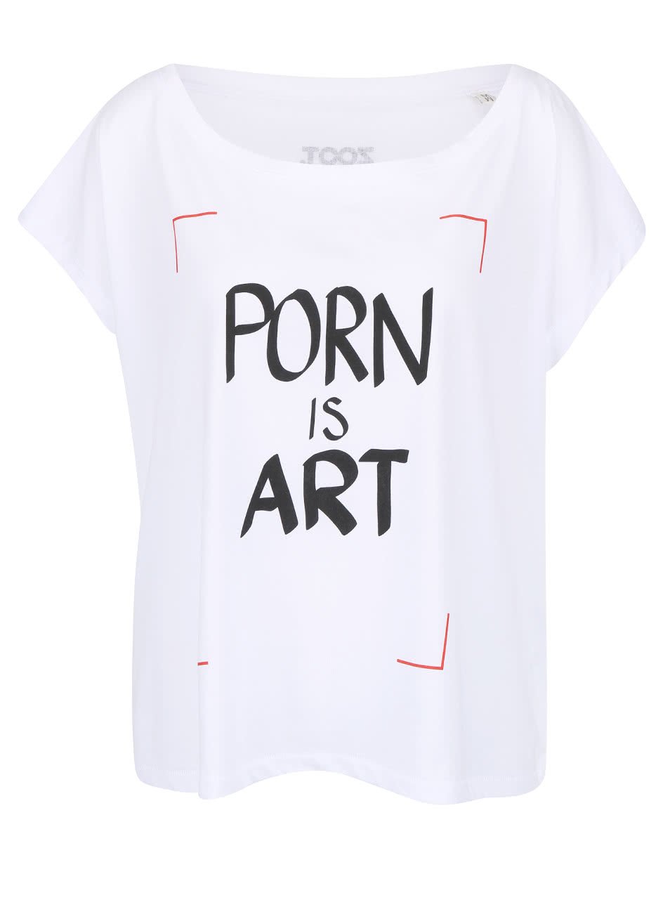 Bílé dámské volnější tričko ZOOT Originál Porn Is Art