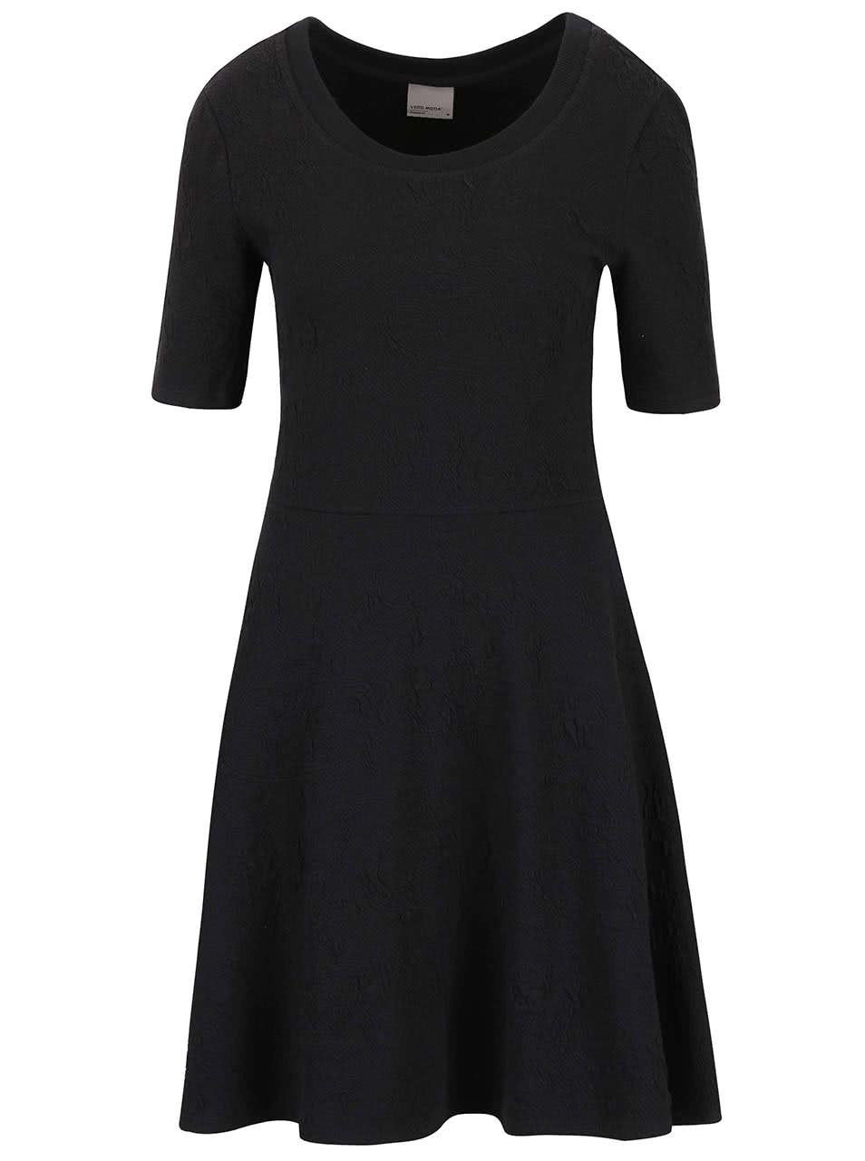 Černé šaty se vzorem Vero Moda Marianne