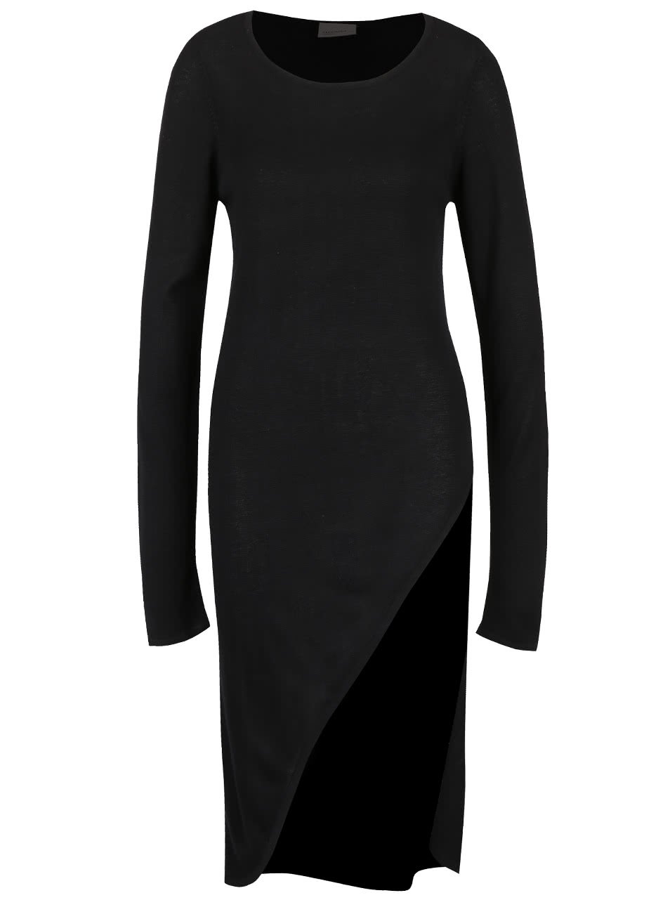 Černé asymetrické svetrové šaty Vero Moda Cathrine