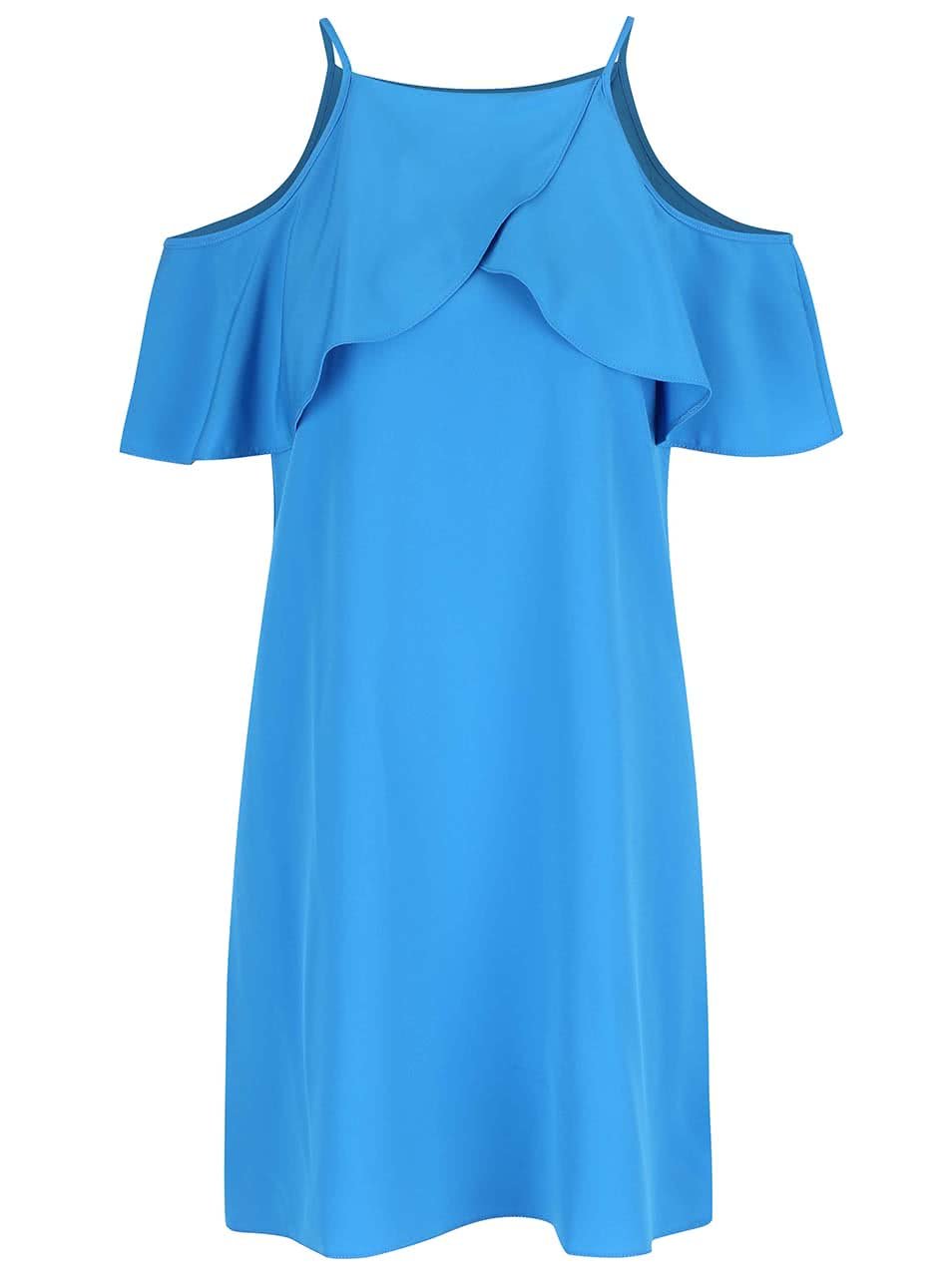 Modré šaty s volánky Miss Selfridge