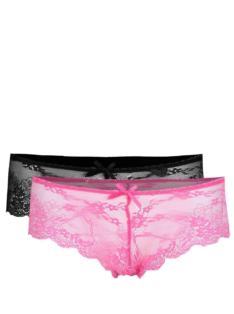 Sada dvou kalhotek v růžové a černé barvě Haily´s Julia