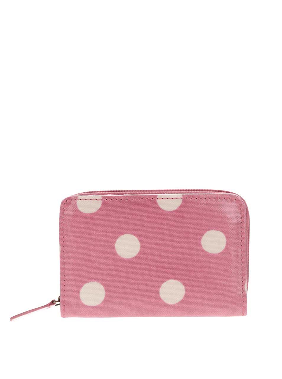 Růžová peněženka na zip s puntíky Cath Kidston