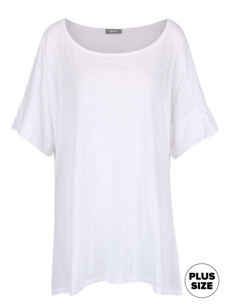 Bílé dámské volnější tričko s krátkým rukávem ZOOT simple