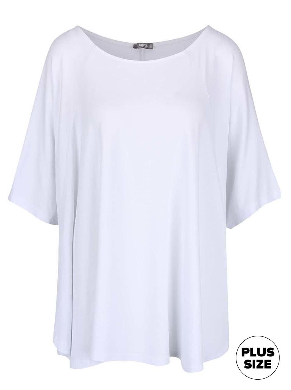 Bílé dámské volnější tričko s netopýřími rukávy ZOOT simple