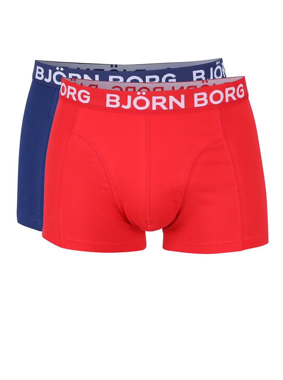 Sada dvou červených a modrých boxerek Björn Borg