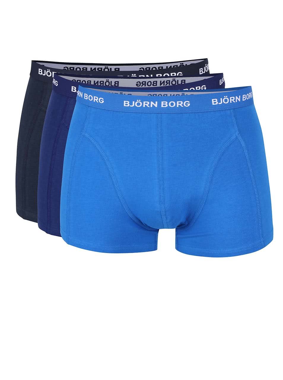 Sada tří boxerek v modré barvě Björn Borg