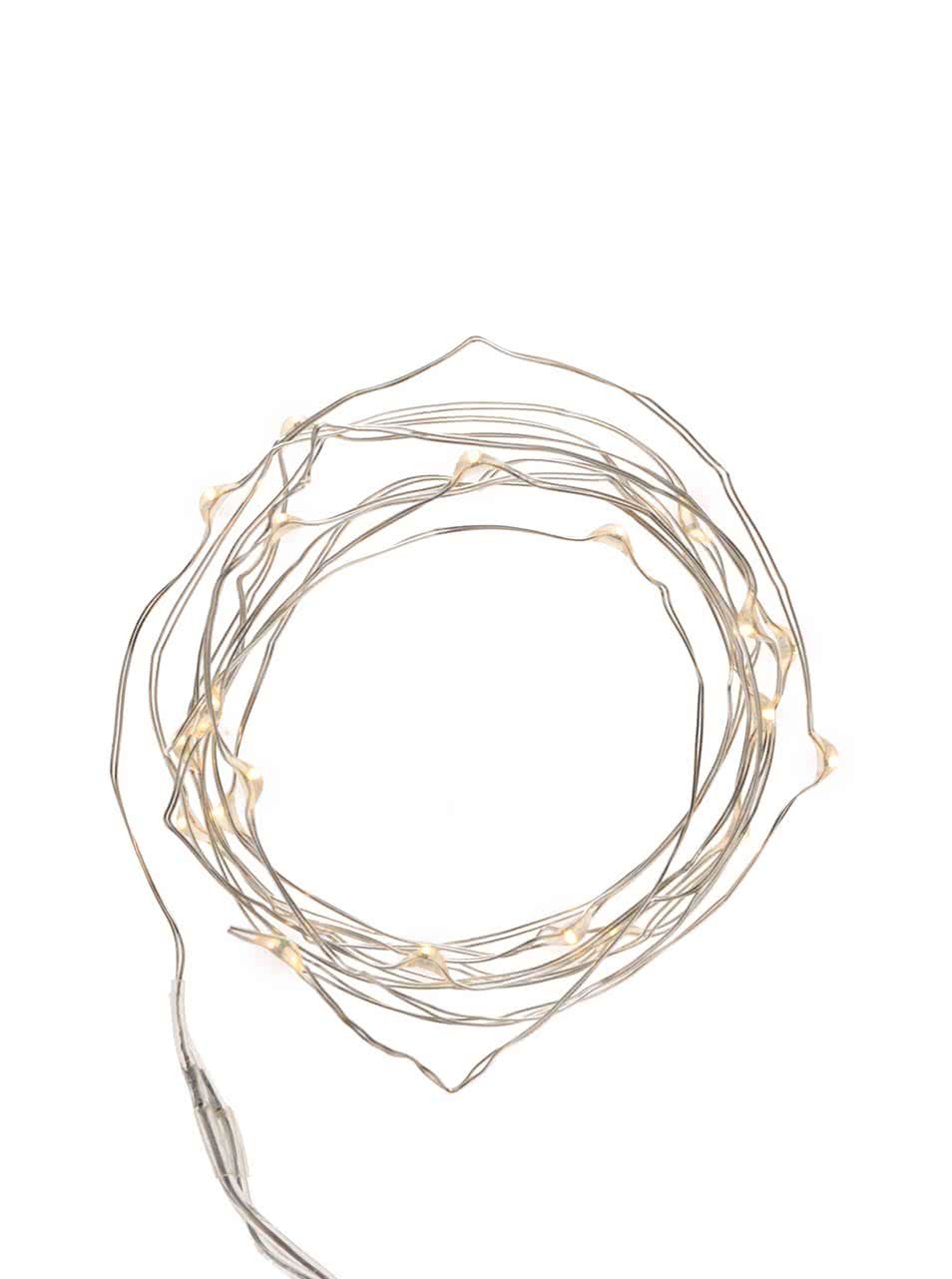 Svíticí řetěz ve stříbrné barvě Kikkerland Wire