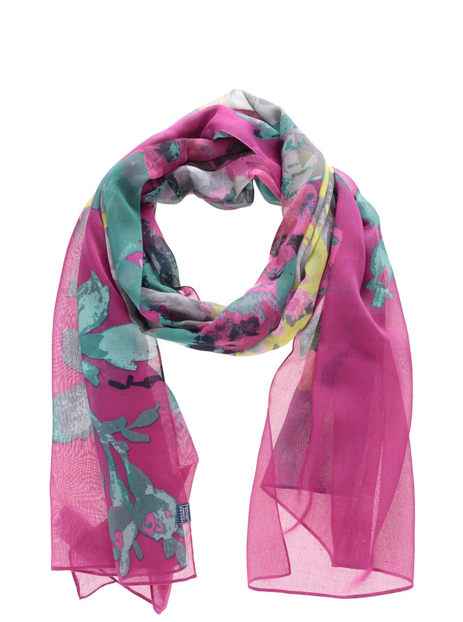 Tmavě růžový šátek s květovaným vzorem Tom Joule Wensley