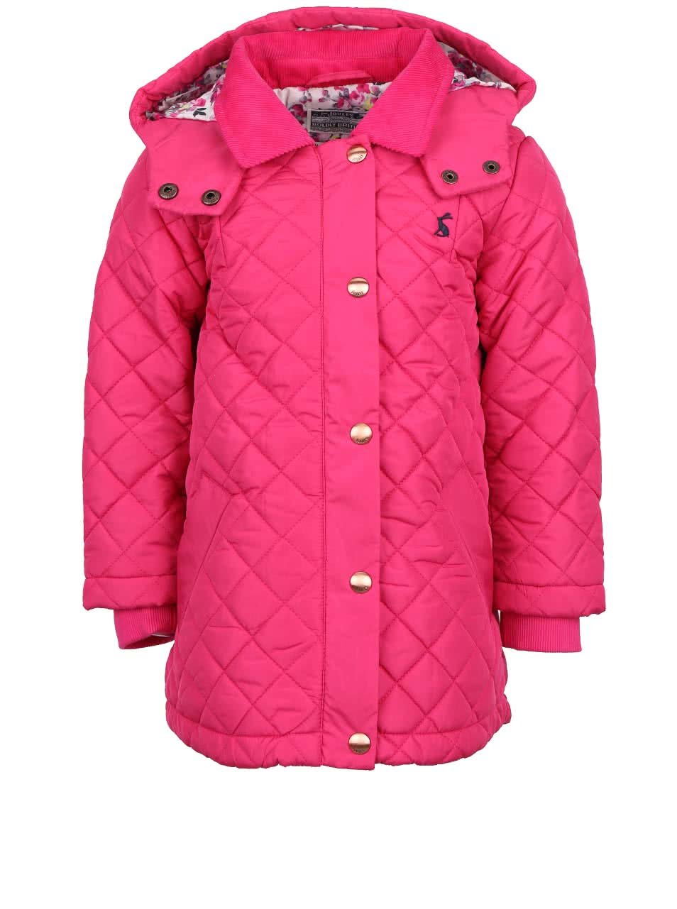 Růžová holčičí prošívaná bunda Tom Joule Marcotte