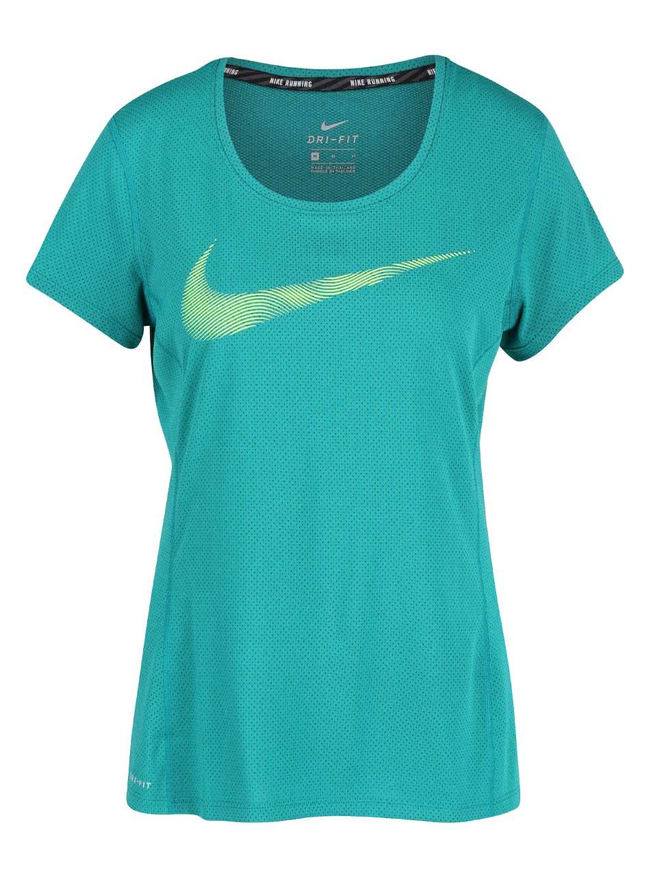 Zelené dámské funkční tričko Nike Dry Contour