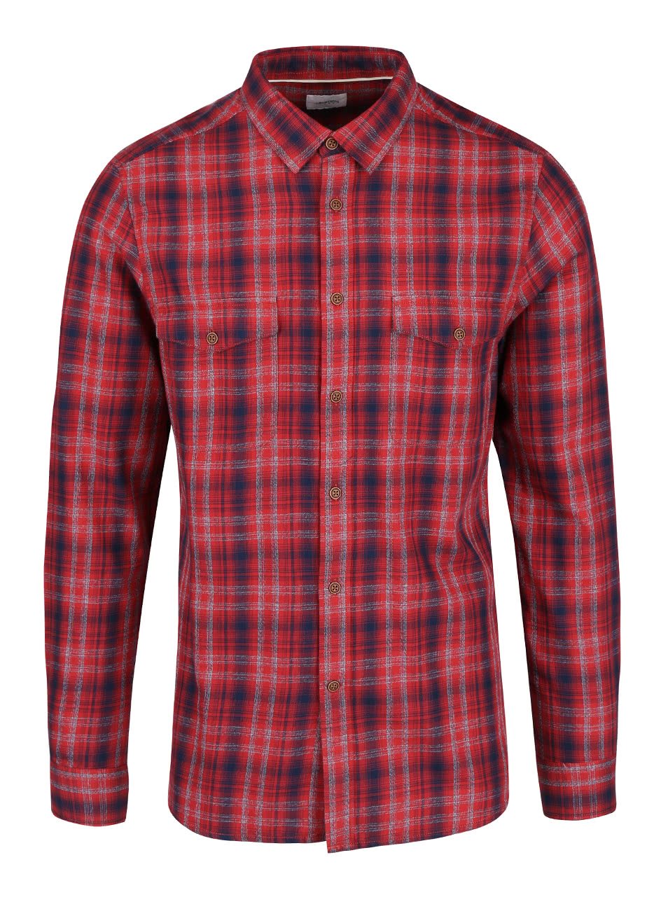 Modro-červená károvaná košile Burton Menswear London