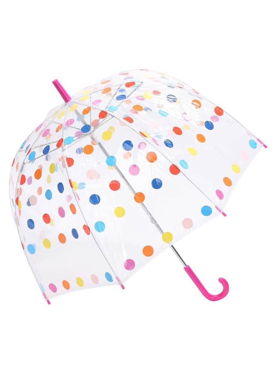 Průhledný deštník s barevnými puntíky Lindy Lou Joseph