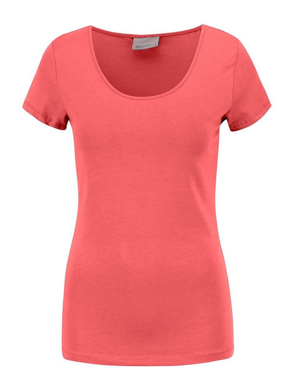 Tmavě růžové tričko s krátkým rukávem Vero Moda Maxi My
