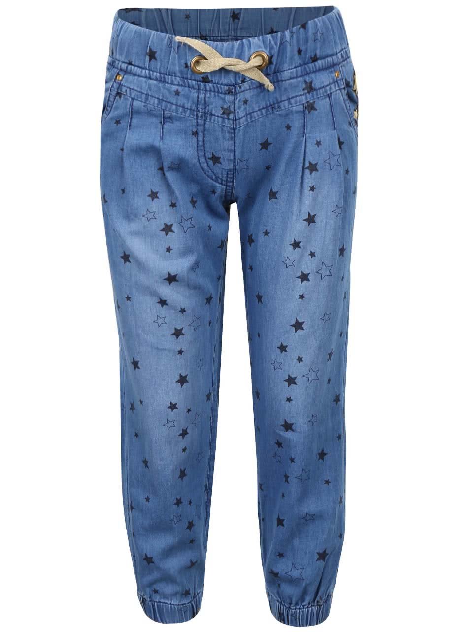 Modré holčičí denimové kalhoty s hvězdičkami 5.10.15.