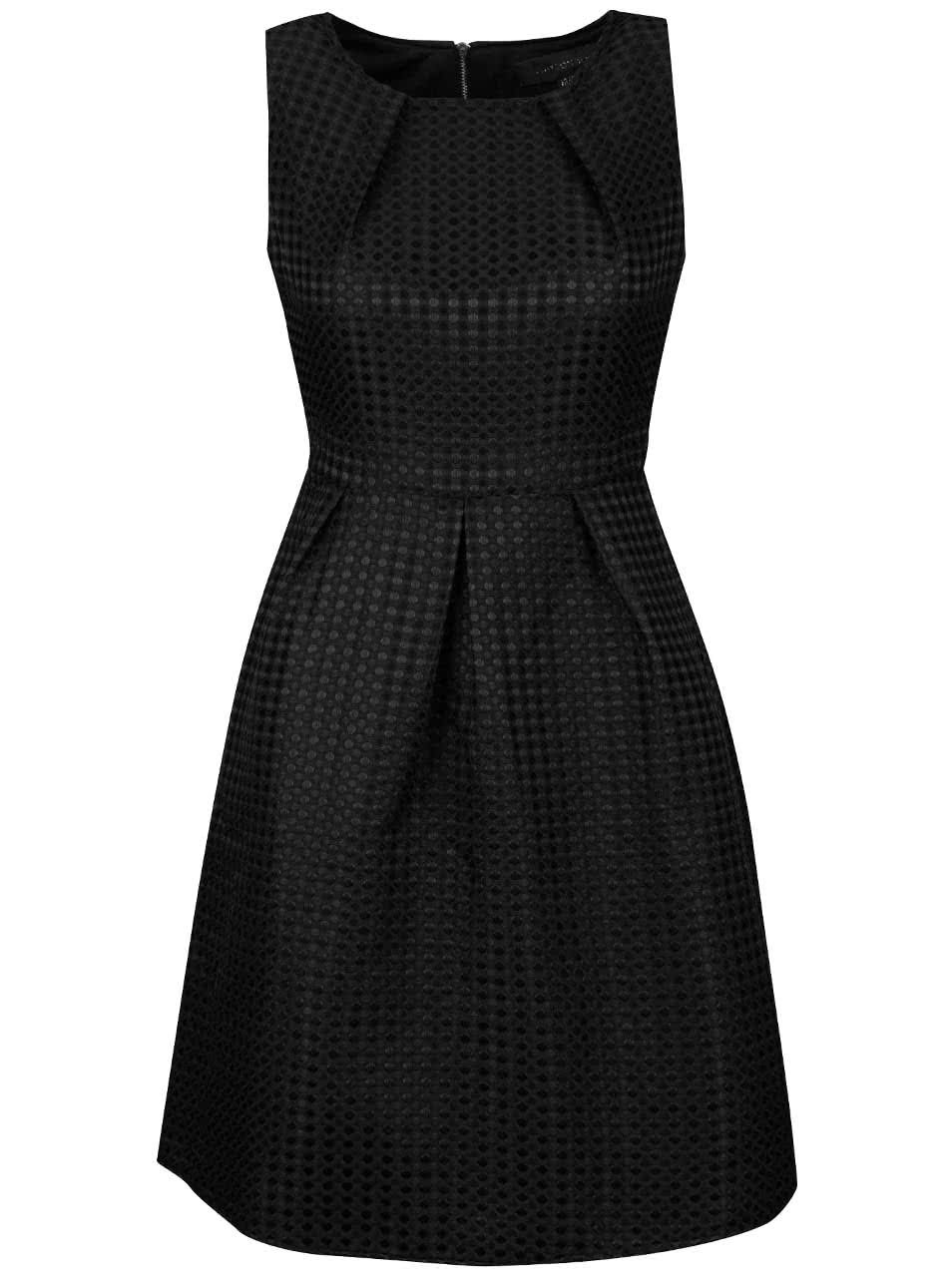 Černé vzorované šaty Mela London
