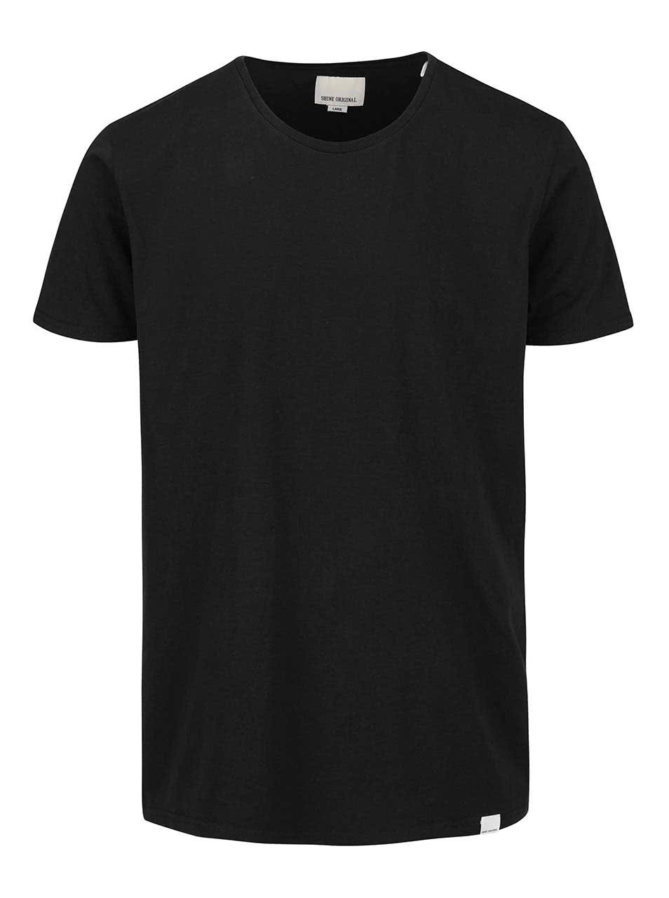 Černé triko s kulatým výstřihem Shine Original