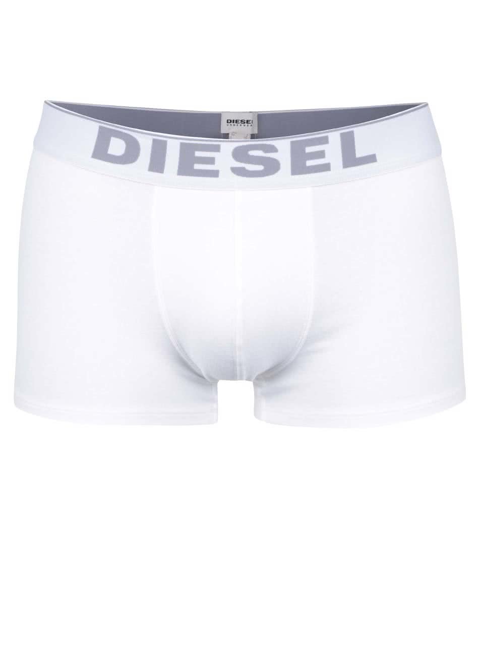 Bílé boxerky s širokou gumou Diesel