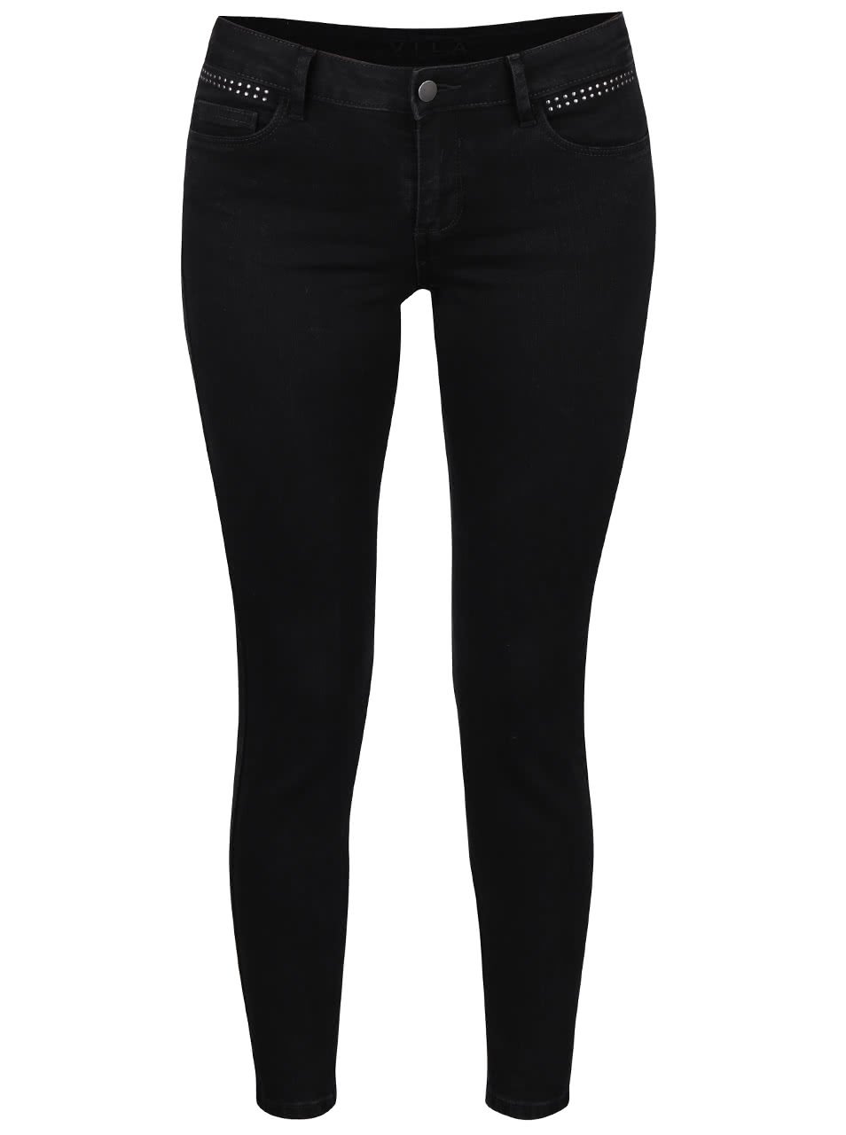 Černé džíny s detaily VILA Commit
