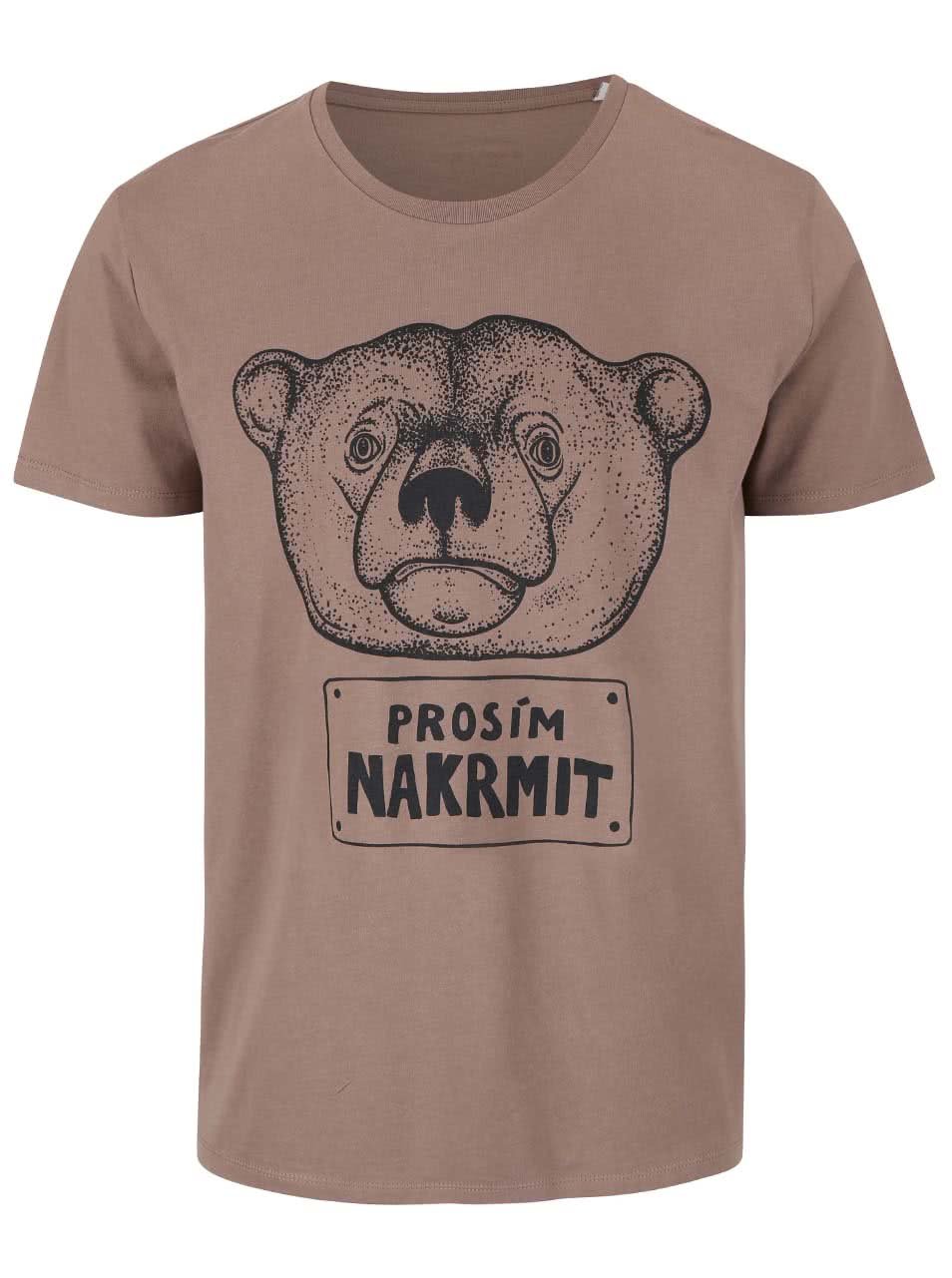 Hnědé pánské triko ZOOT Originál Nakrmit