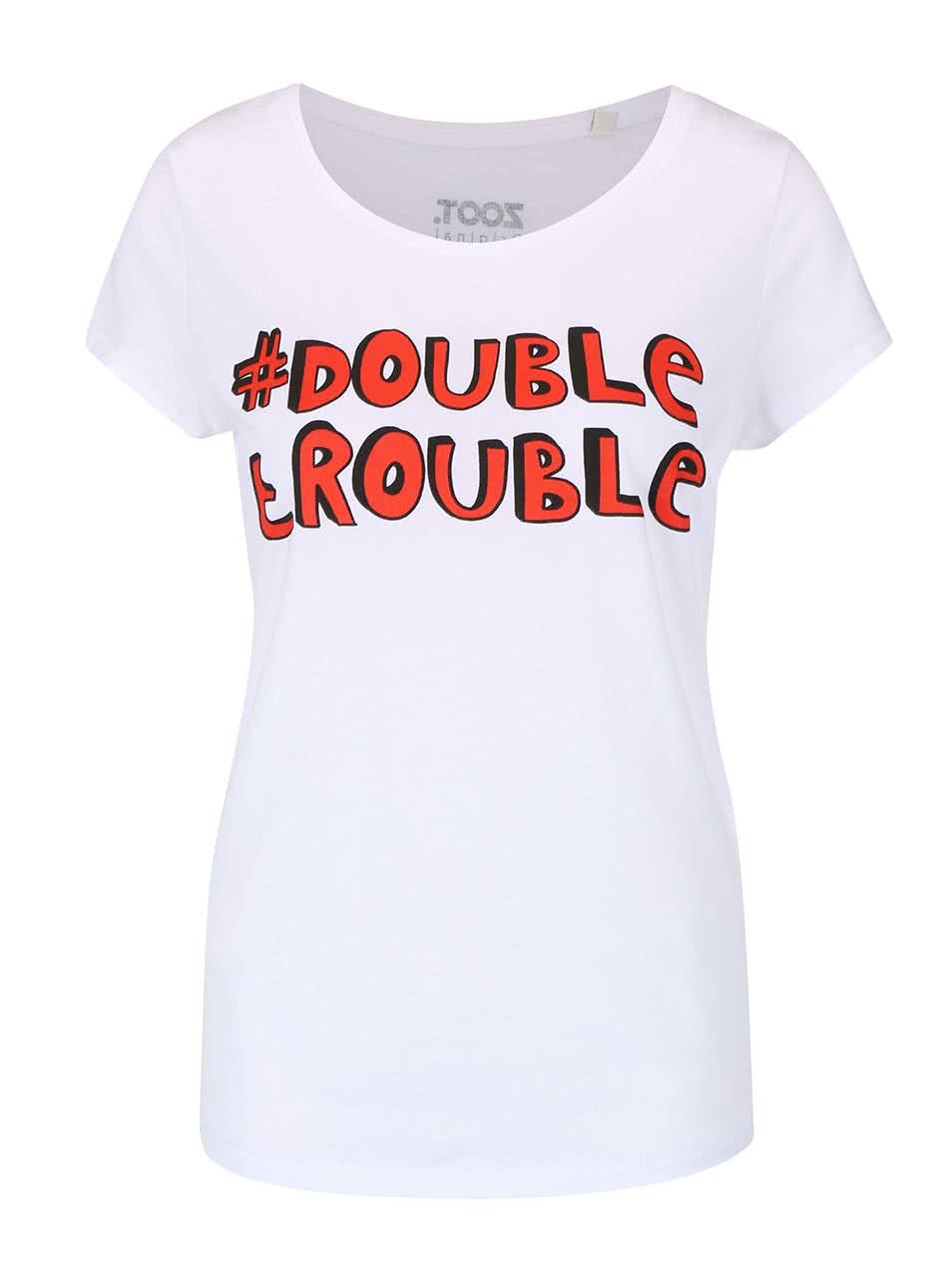 Bílé dámské triko s potiskem ZOOT Originál Double Trouble