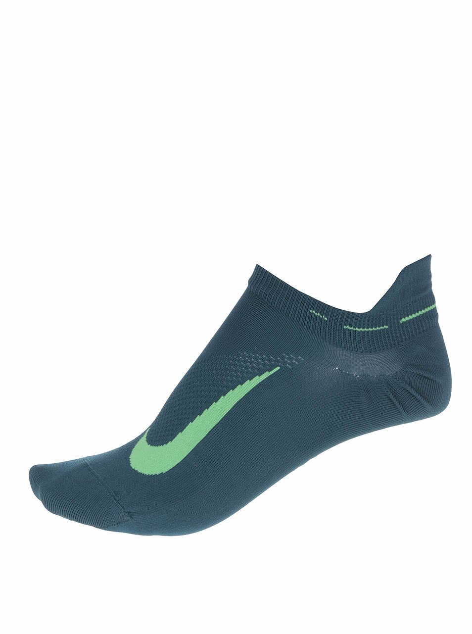 Tmavě zelené unisex kotníkové ponožky Nike Elite Running