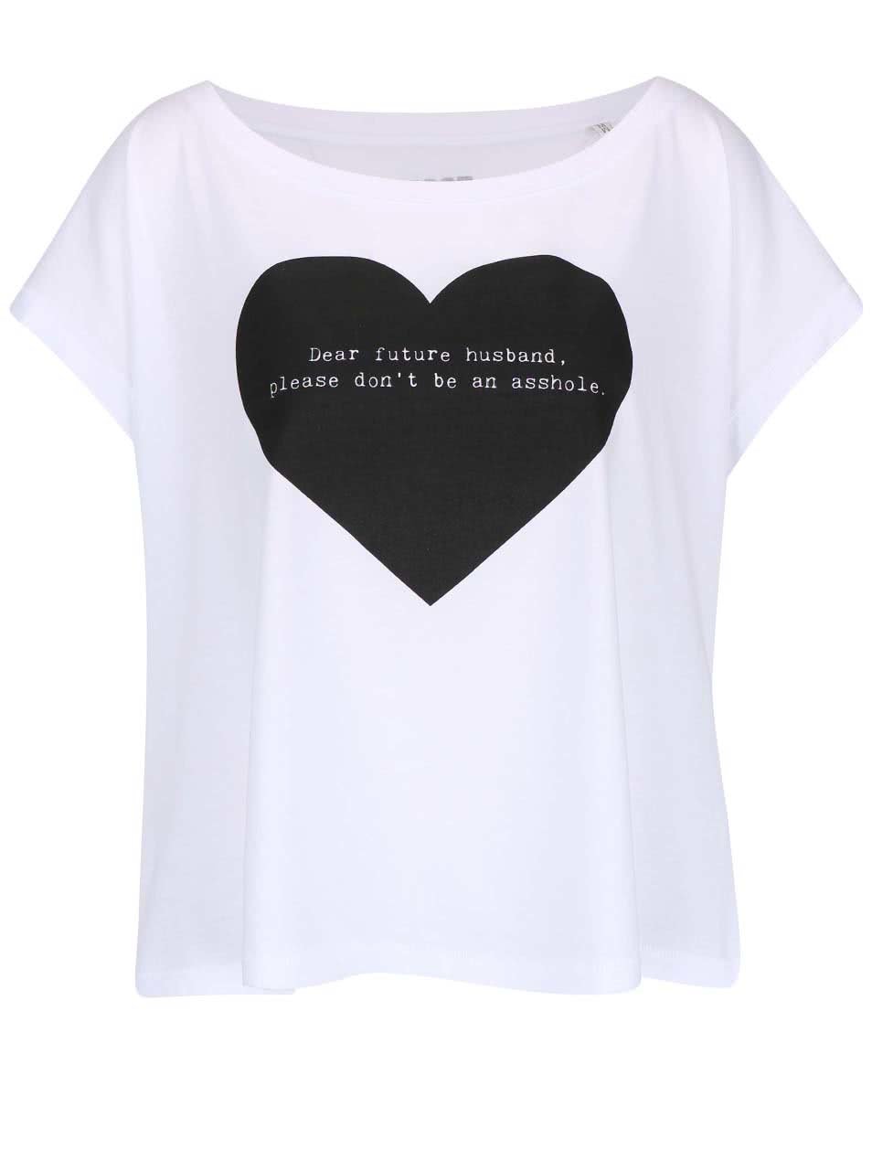 Bílé dámské volnější tričko ZOOT Originál Dear Future