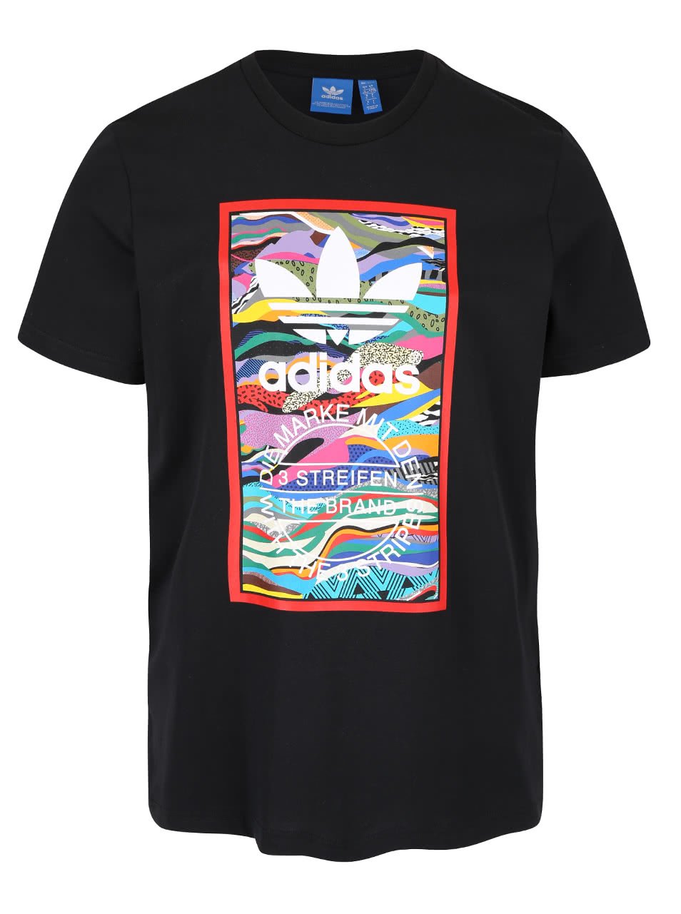 Černé pánské triko s potiskem adidas Originals