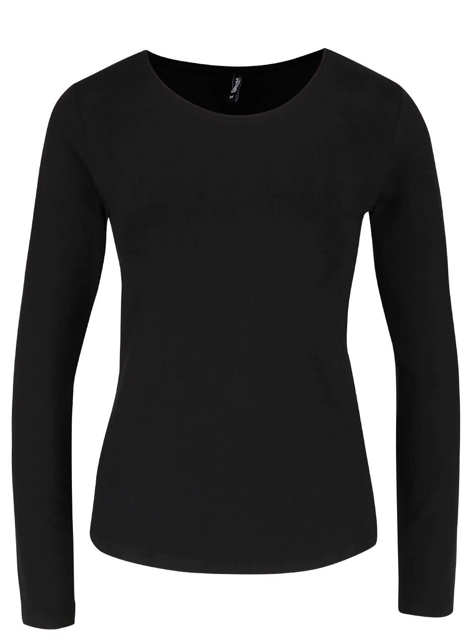 Černé tričko s dlouhým rukávem Haily´s Tina