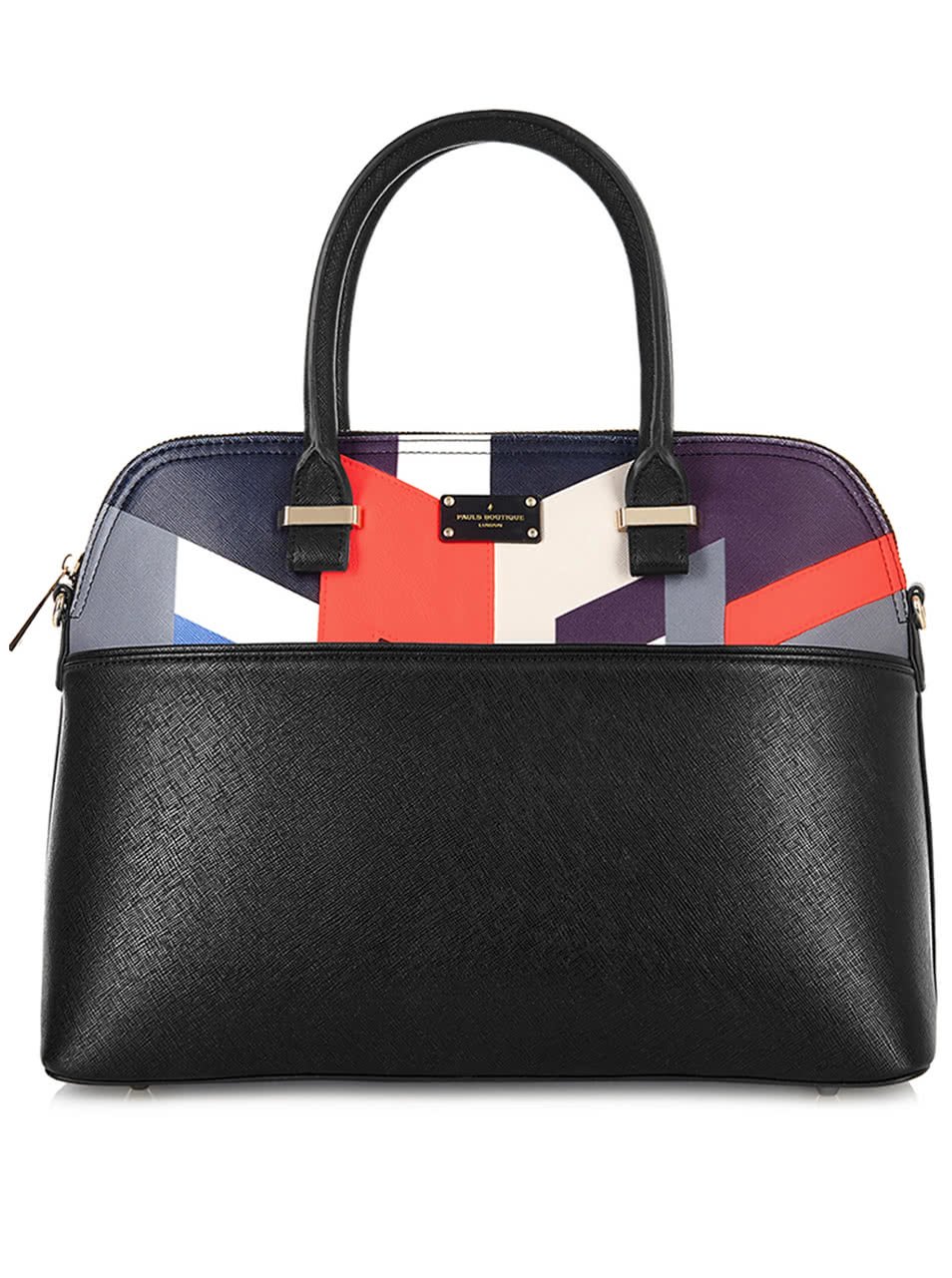 Černá kabelka s barevnými geometrickými vzory Paul's Boutique Maisy