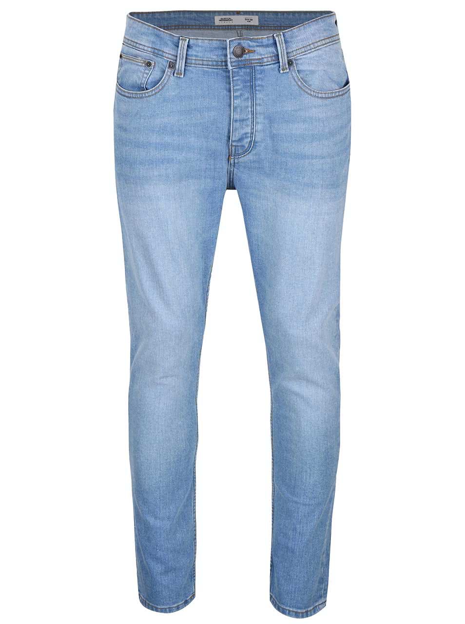 Modré džíny s ošoupaným efektem Burton Menswear London