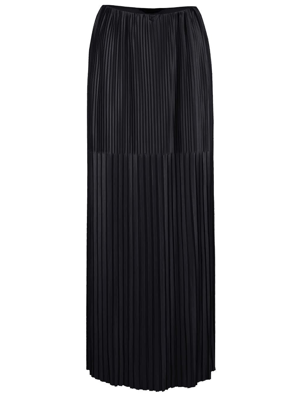 Černá plisovaná maxi sukně Miss Selfridge