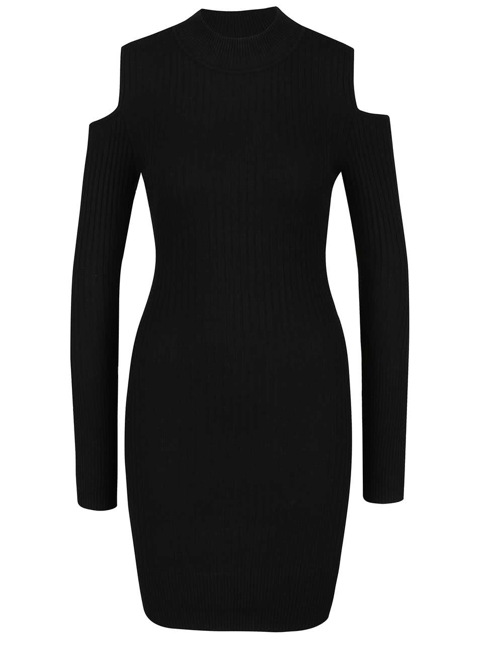 Černé šaty s odhalenými rameny Apricot