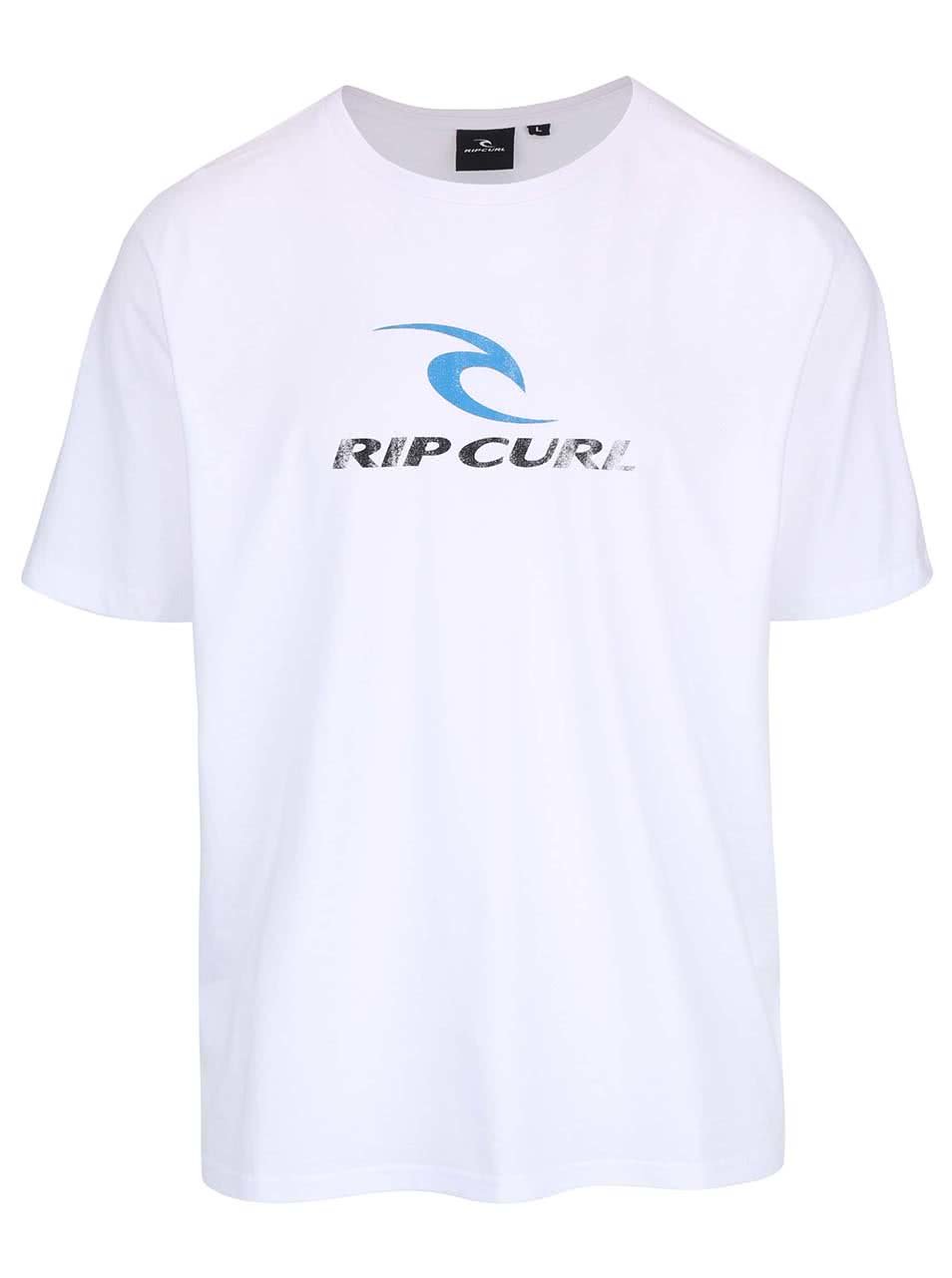 Bílé pánské triko s potiskem Rip Curl Corp SS Tee
