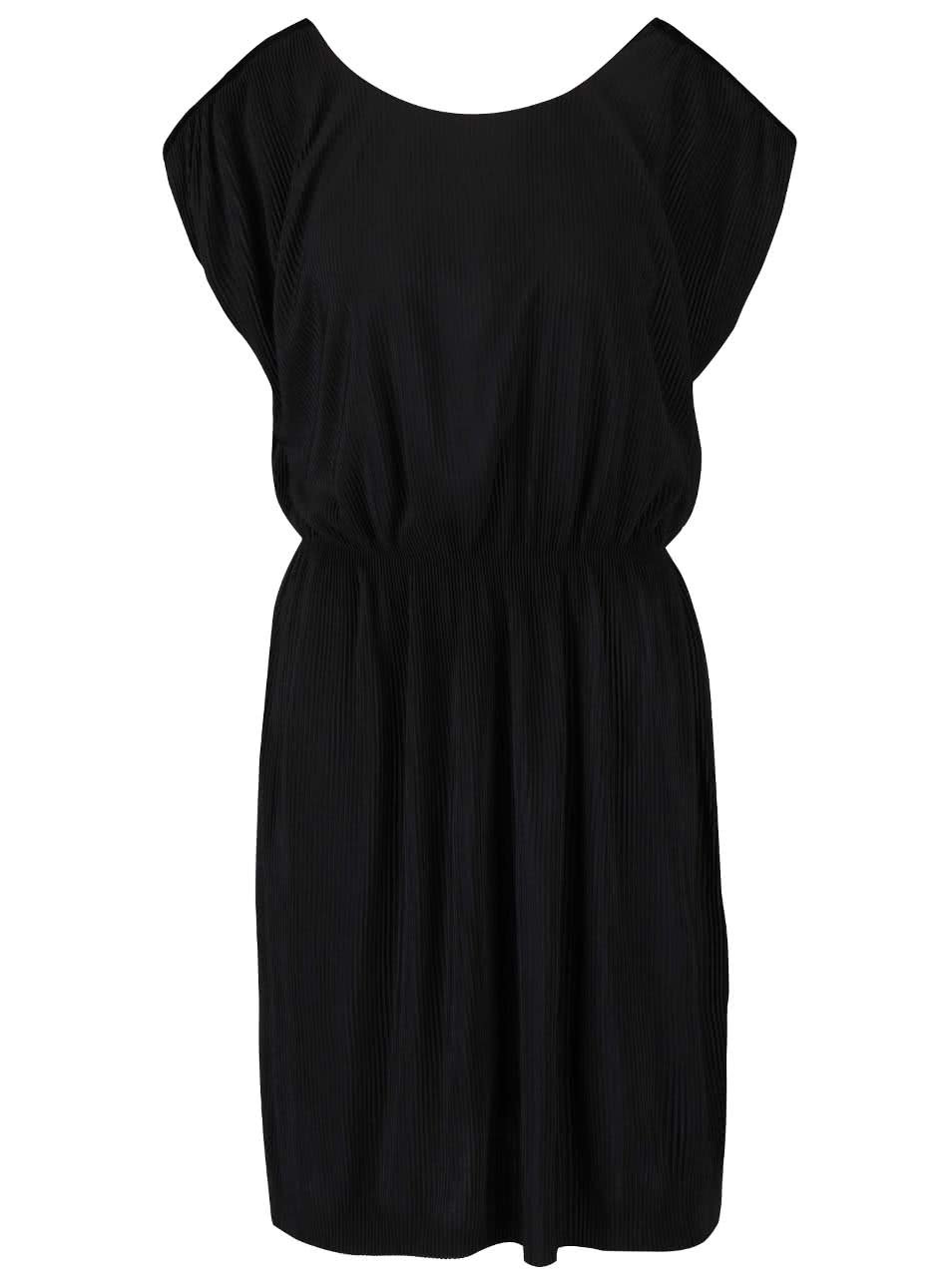 Černé plisované šaty VILA Plissa