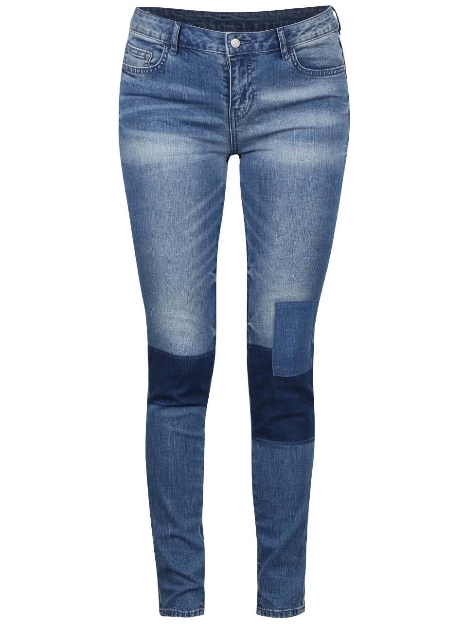 Modré džíny s tmavými koleny VILA