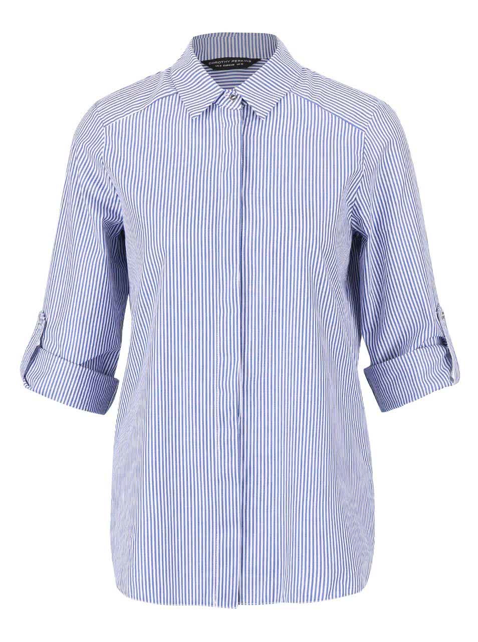 Bílo-modrá pruhovaná košile Dorothy Perkins